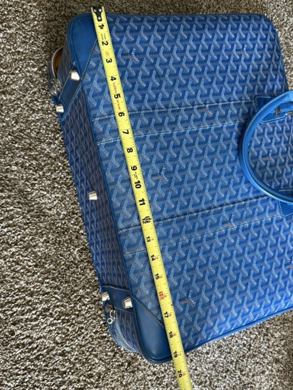 Goyard Blue Patterned Travel Tote - Picture 15 of 15